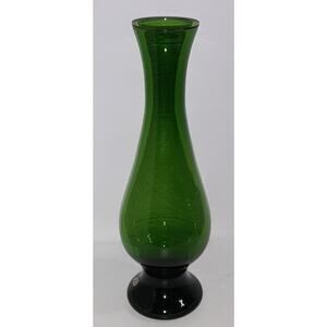 Vintage Emerald Green Colony Glass Vase Made In Italy